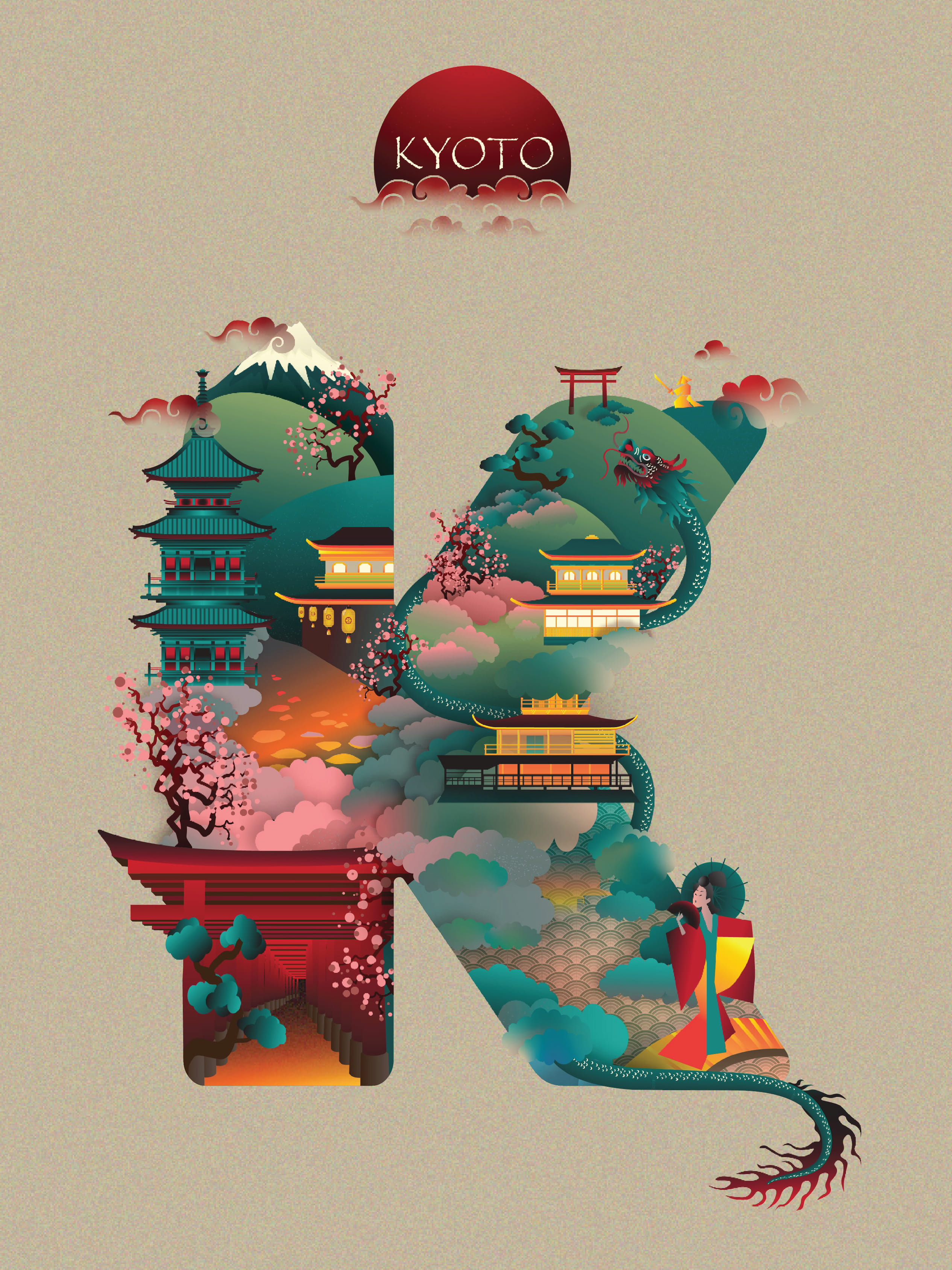 Kyoto illustration